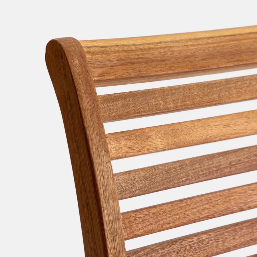 Set pranzo tavolo 80x80 cm e 4 sedie regolabili in legno di acacia - Paja