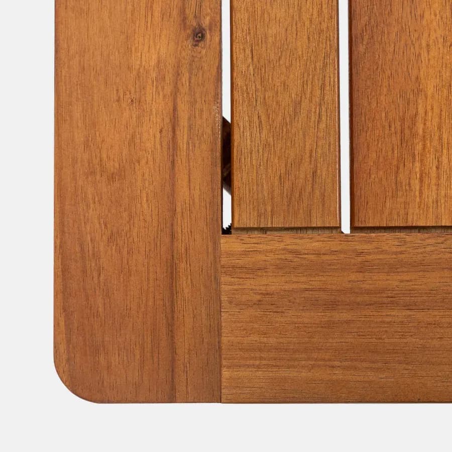 Set pranzo tavolo 90x90 cm e 4 sedie con braccioli in legno di acacia – Paja