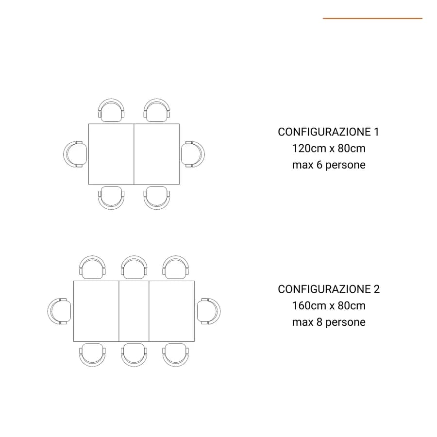 Set pranzo tavolo allungabile 120/160x80 cm e 4 sedie con braccioli in legno di acacia - Paja