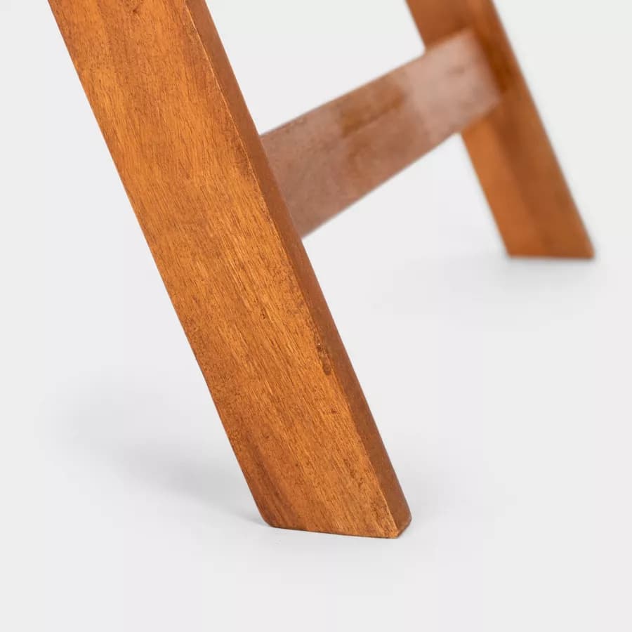 Set pranzo tavolo allungabile 120/160x80 cm e 4 sedie con braccioli regolabili in legno di acacia - Paja