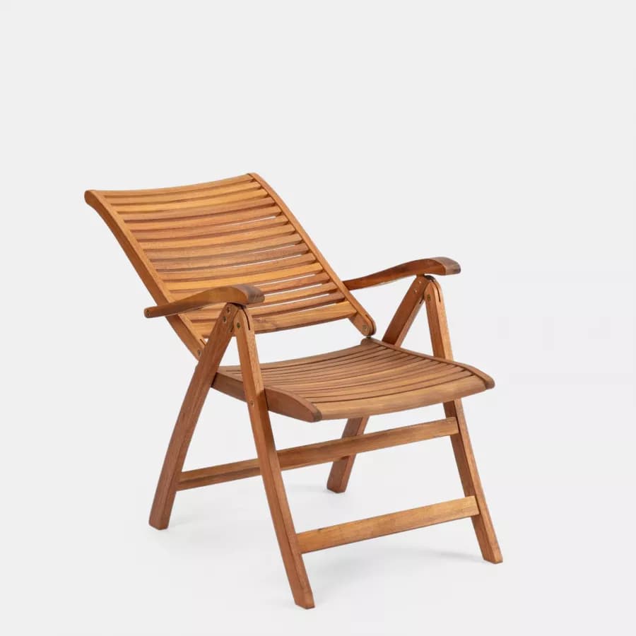Set pranzo tavolo allungabile 120/160x80 cm e 4 sedie regolabili in legno di acacia - Paja