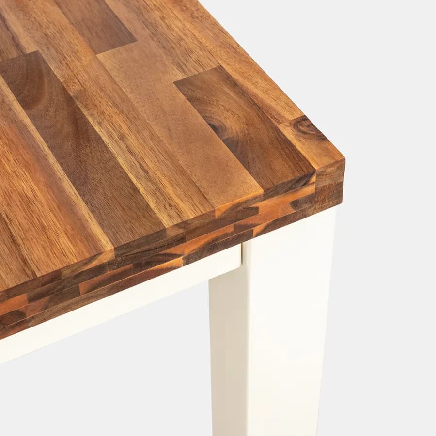 Set pranzo tavolo con top in legno di acacia 115x70 cm e 4 sedie pieghevoli in legno teak - Paja