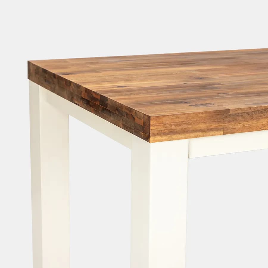 Set pranzo tavolo con top in legno di acacia 115x70 cm e 4 sedie pieghevoli in legno teak - Paja
