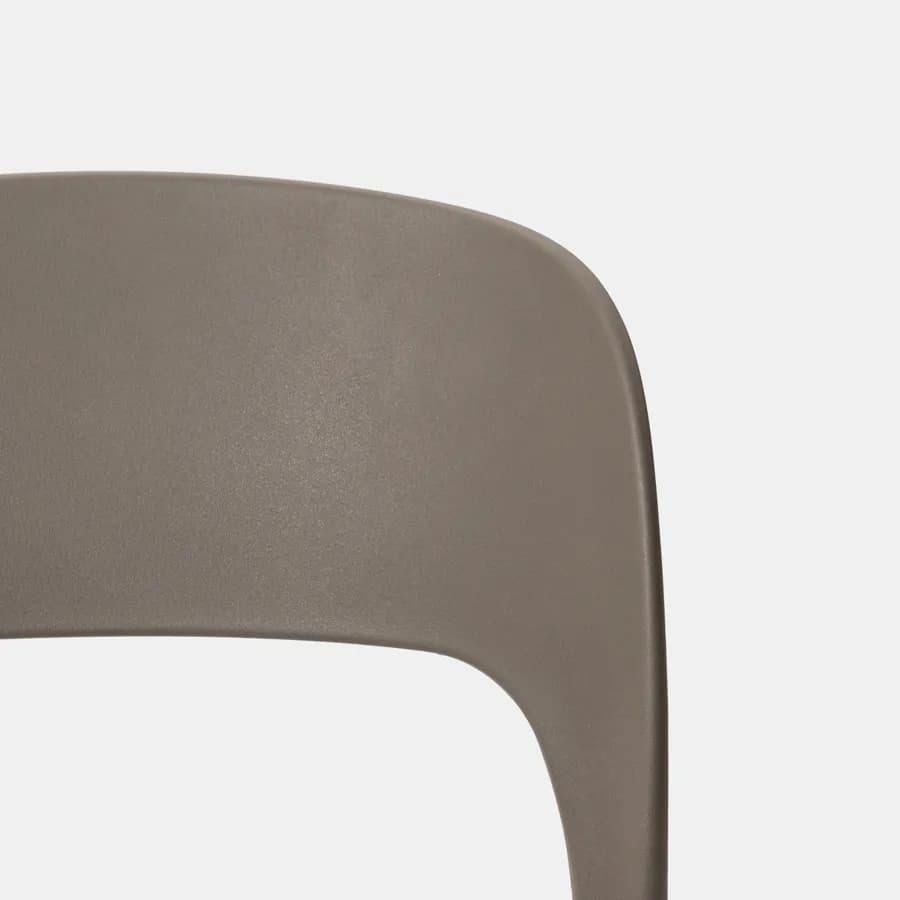 Set pranzo tavolo con piano in legno di acacia 115x70 cm e 4 sedie impilabili cacao - Paint