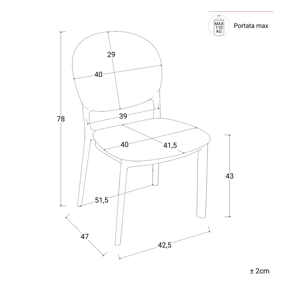 Set pranzo tavolo con piano in legno di acacia 115x70 cm e 4 sedie impilabili blu maldive - Paint