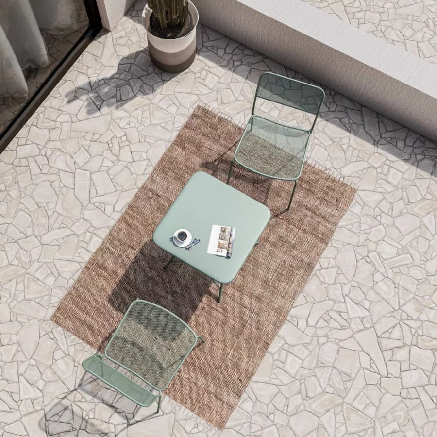 Set bistrot tavolo pieghevole 60x60 cm e 2 sedie in acciaio verde marino - Faber