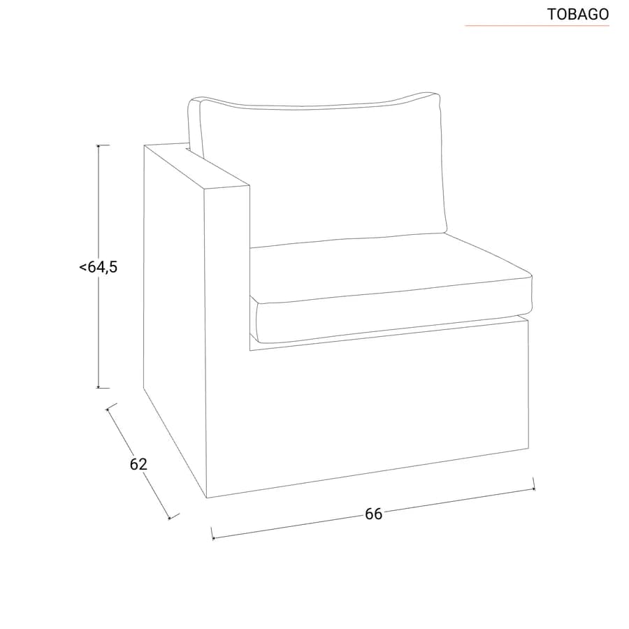 Set relax da giardino modulare con 2 divani 2 pouf e tavolino in polyrattan naturale - Tobago