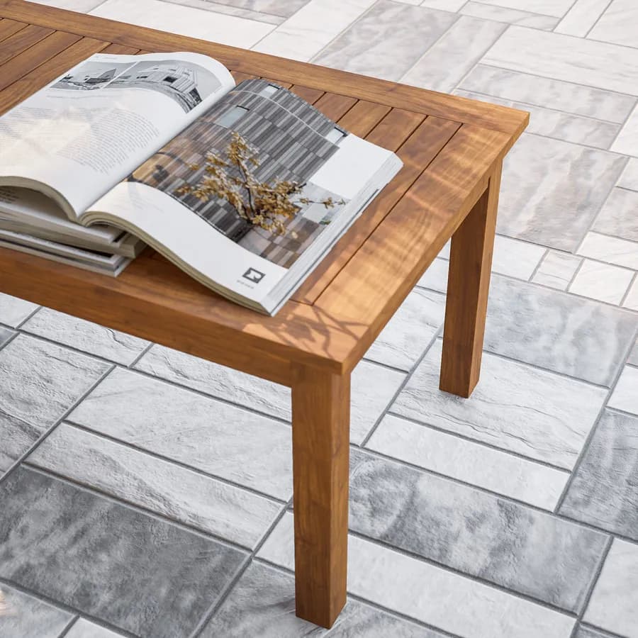 Set relax 4 posti in legno d'acacia e polyrattan naturale - Baleares