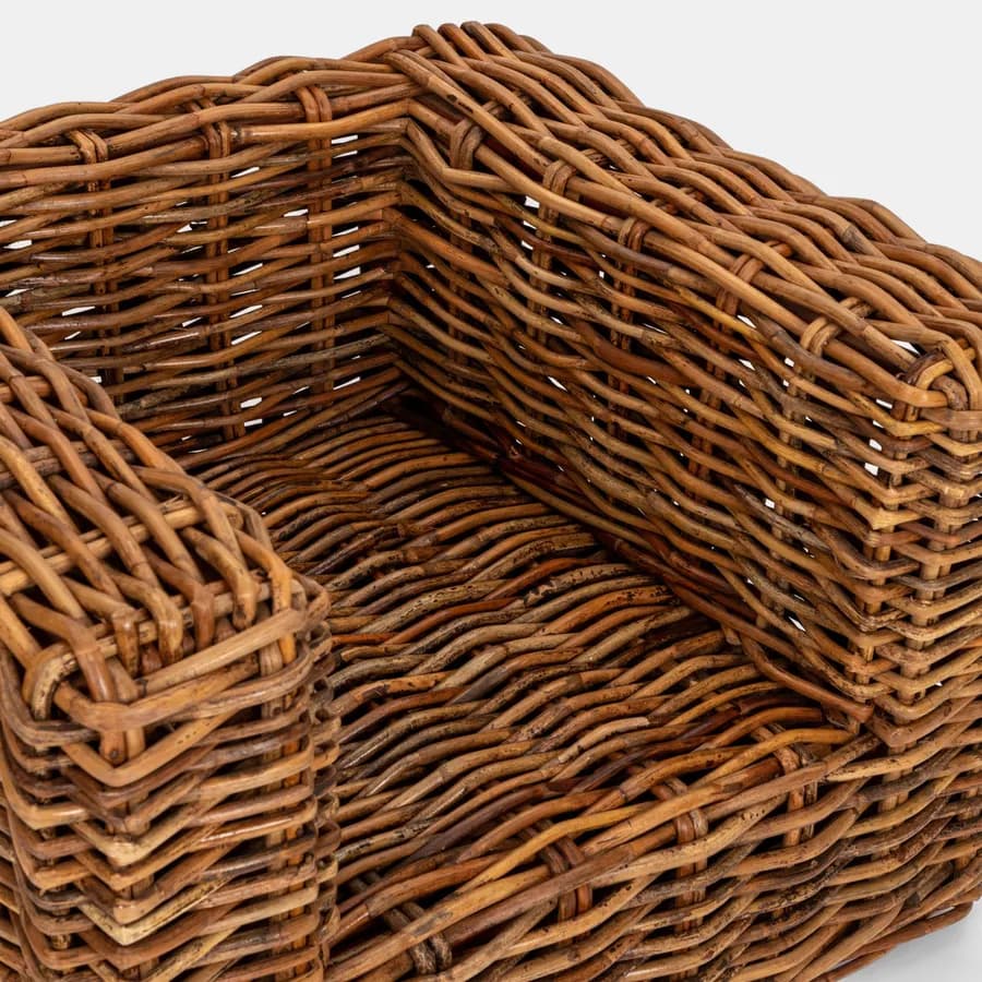 Set relax giardino con divano e tavolino 100x60 cm in rattan naturale - Daril