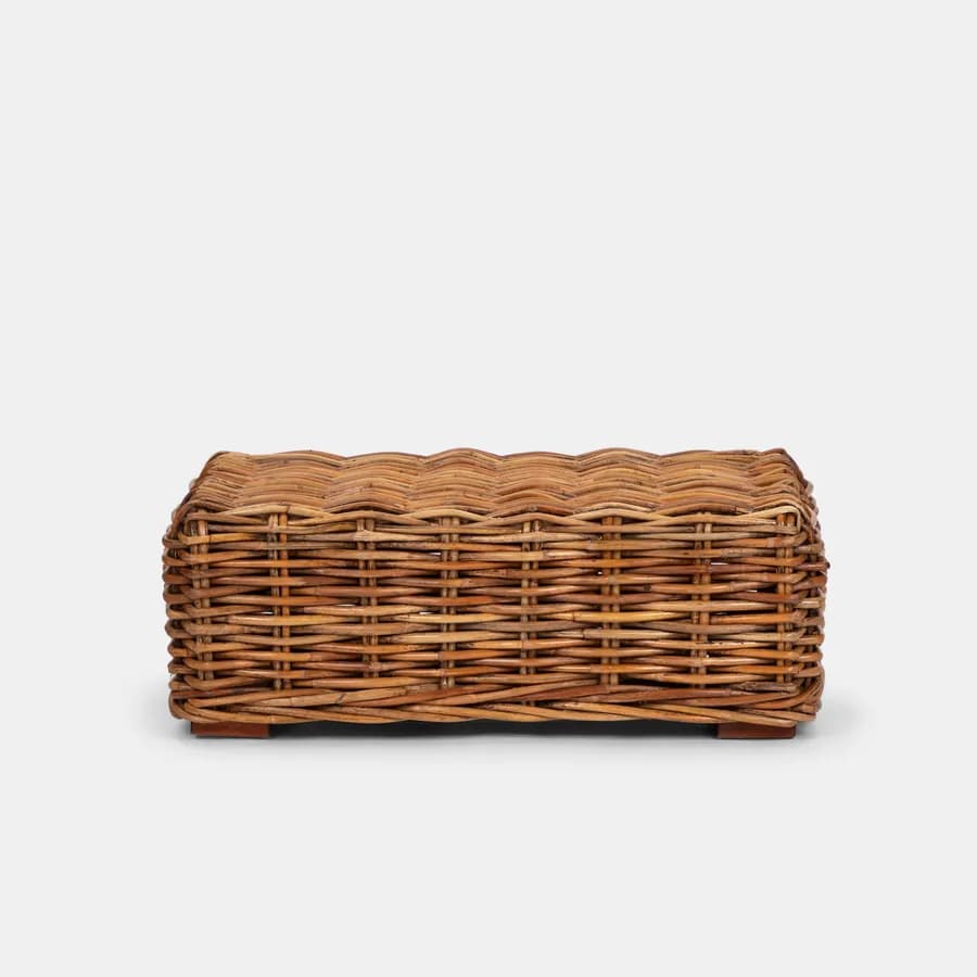 Set relax giardino con divano e tavolino 100x60 cm in rattan naturale - Daril