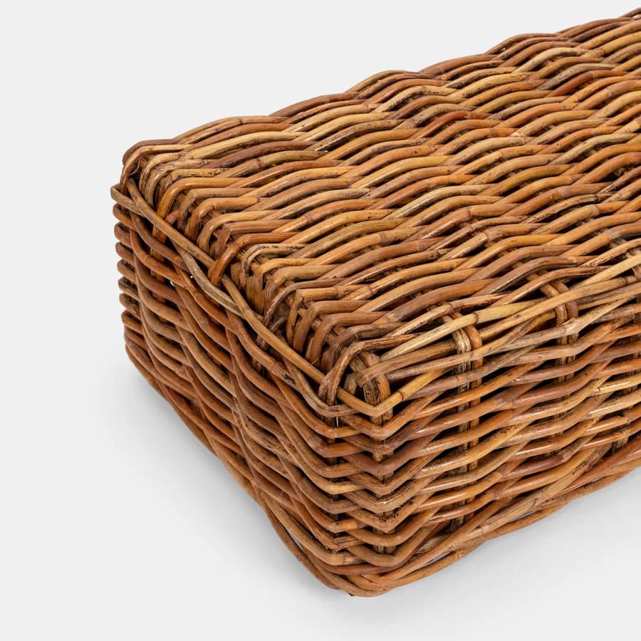 Set relax giardino con divano e tavolino 100x60 cm in rattan naturale - Daril
