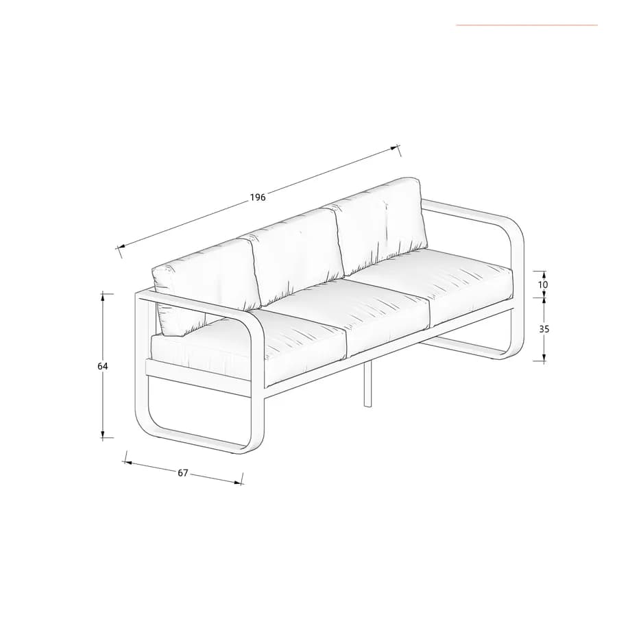 Set relax in alluminio antracite con cuscini grigi e tavolino con top in vetro - Solara