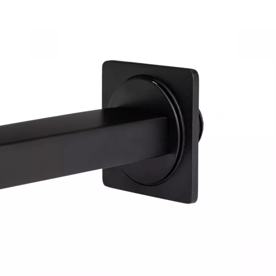 Set soffione ultraslim 40x40 cm con braccio doccia 40 cm nero opaco