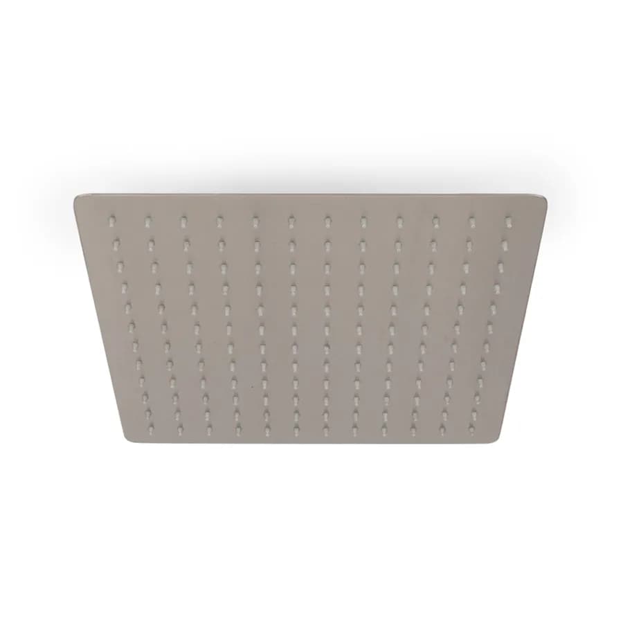 Set soffione ultraslim 40x40 cm con braccio quadrato 40 cm spazzolato