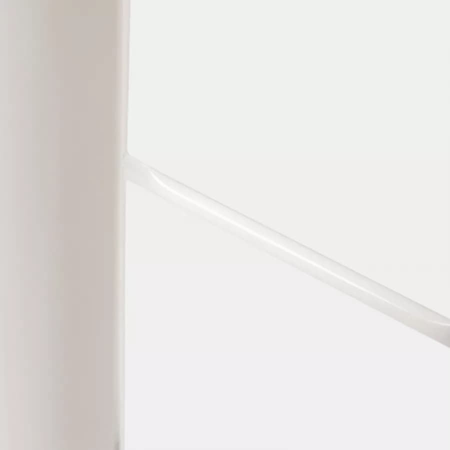 Sgabello da giardino impilabile stile industrial in metallo bianco - Farley