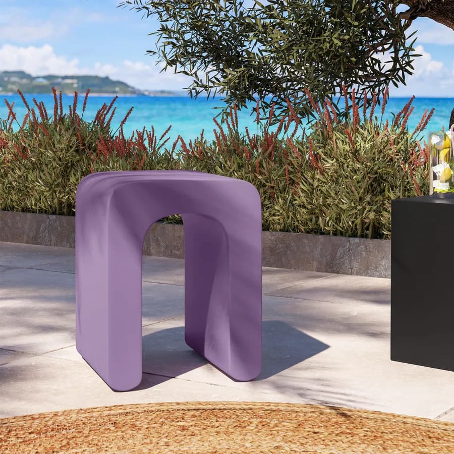 Sgabello da giardino in polietilene glicine - Marinha