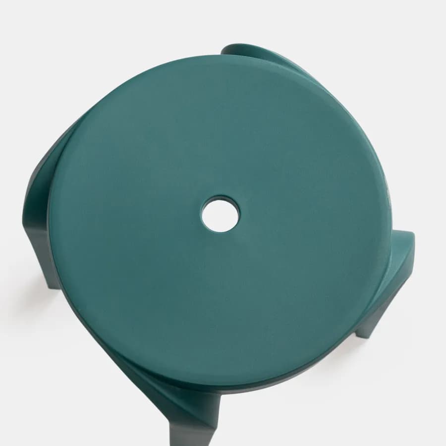 Sgabello impilabile in polipropilene blu petrolio - Huxley
