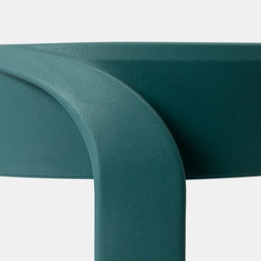 Sgabello impilabile in polipropilene blu petrolio - Huxley
