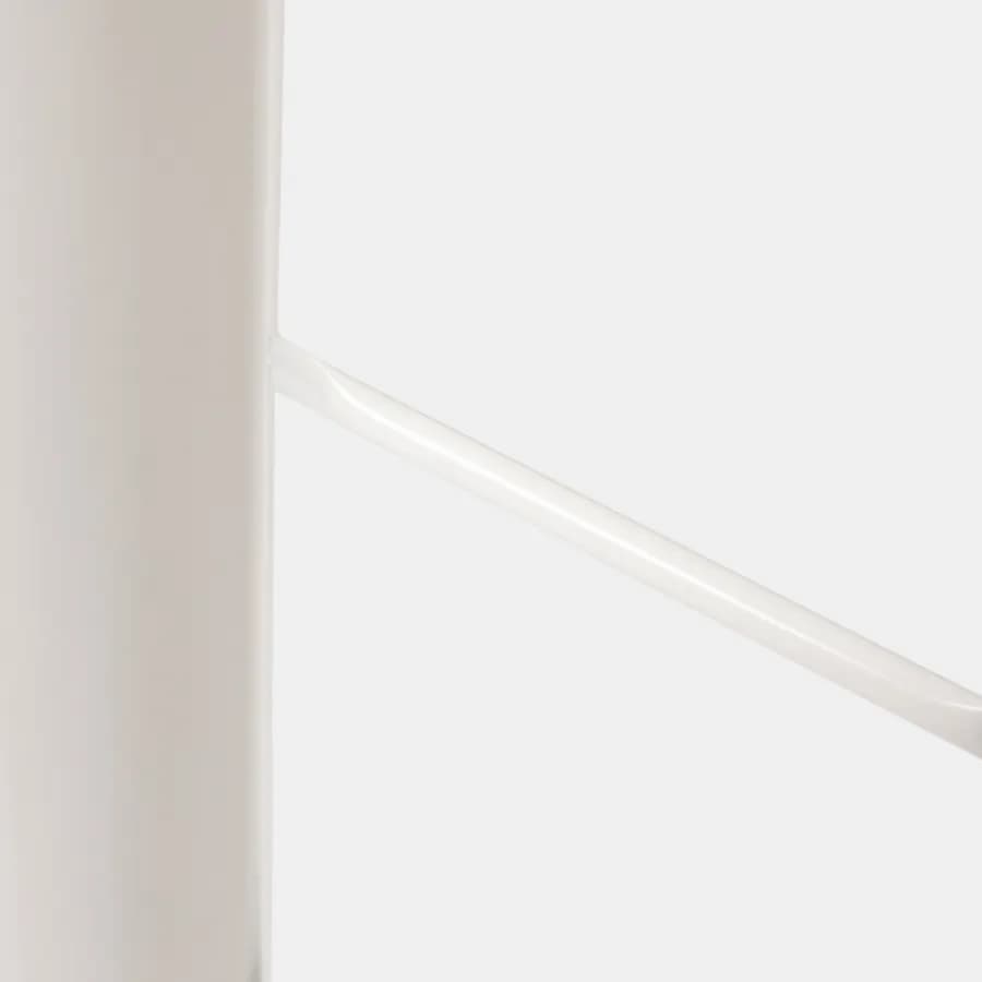 Sgabello impilabile stile industrial in metallo bianco - Farley