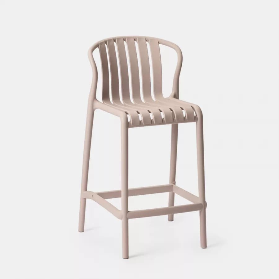 Sgabello in polipropilene beige - Nesturya