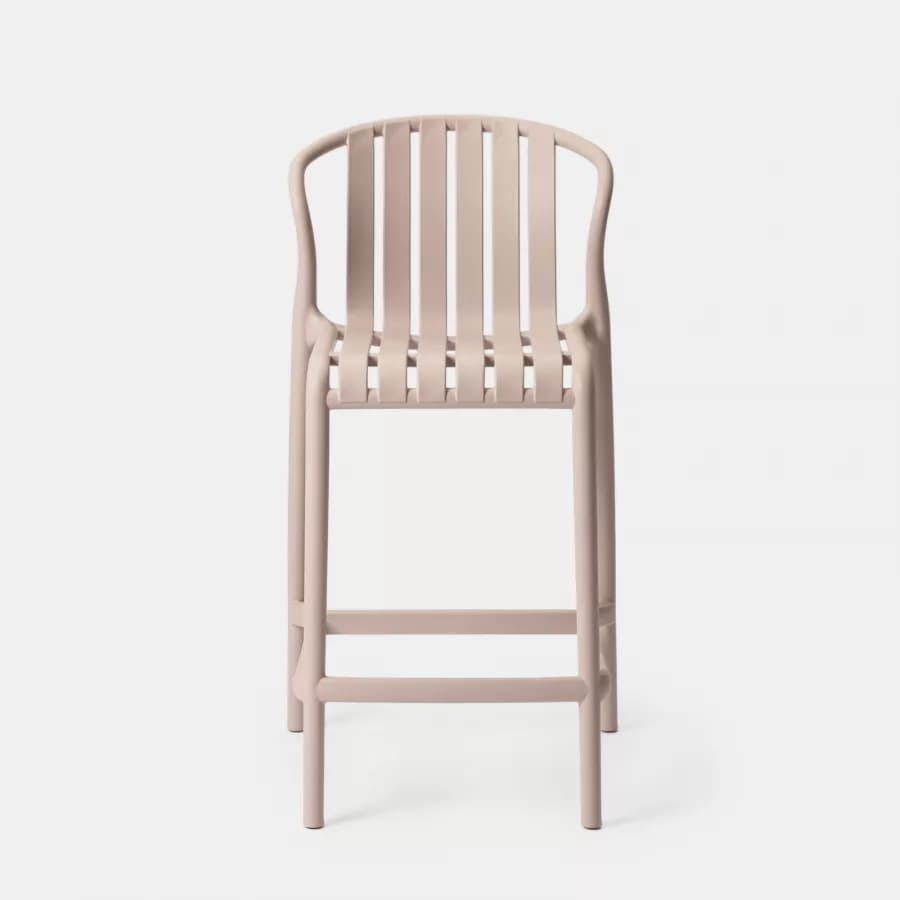 Sgabello in polipropilene beige - Nesturya