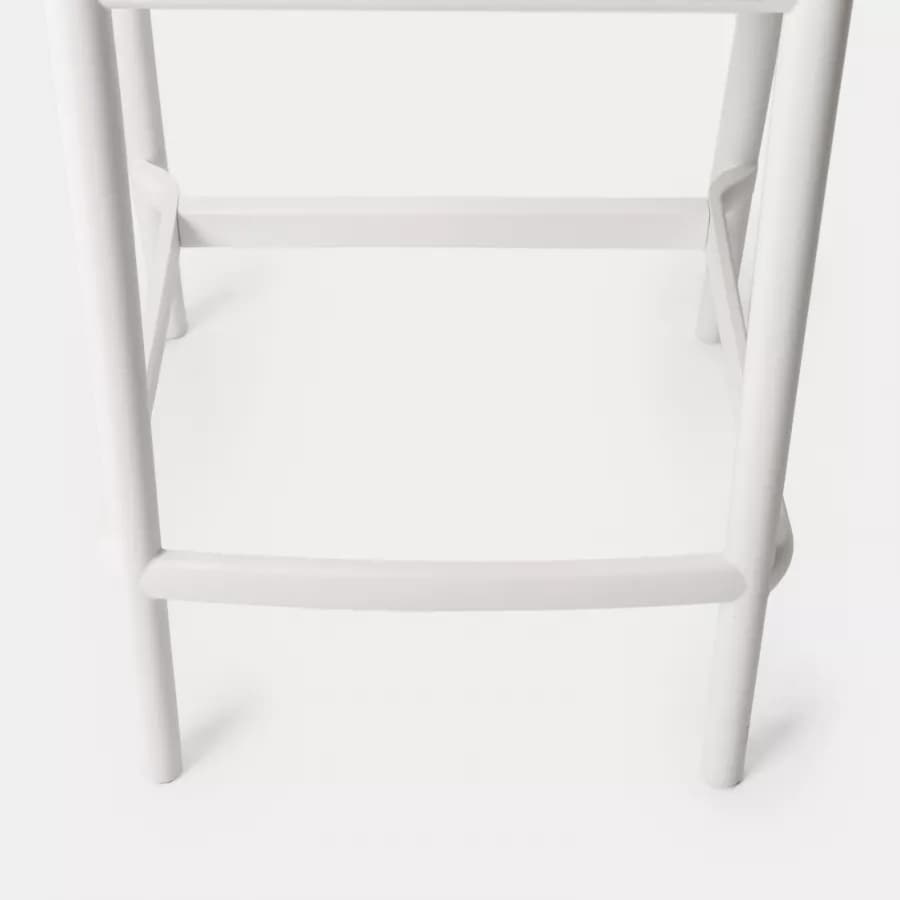 Sgabello in polipropilene bianco - Nesturya