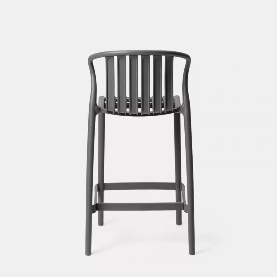 Sgabello in polipropilene grigio - Nesturya