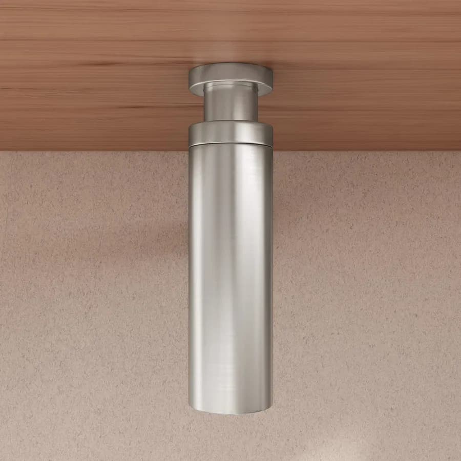 Sifone di scarico finitura acciaio spazzolato per lavabo sospeso o appoggio