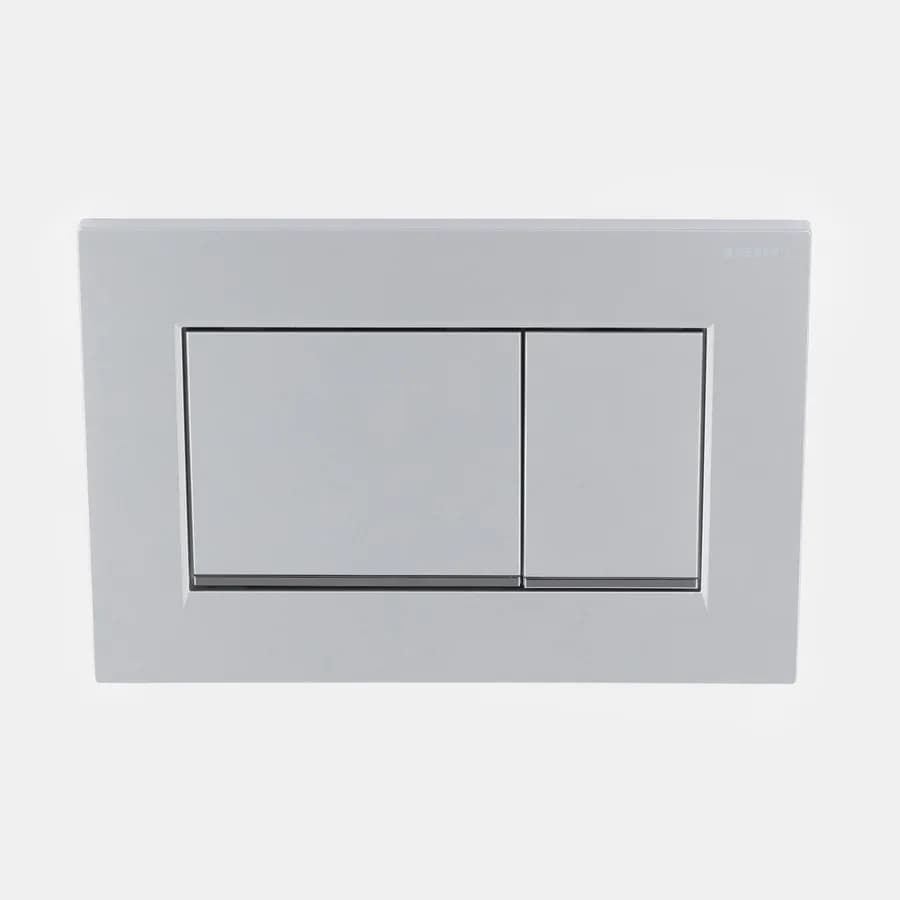 Placca di comando doppio tasto Geberit per Sigma 8 satinato e cromo - Sigma20 square