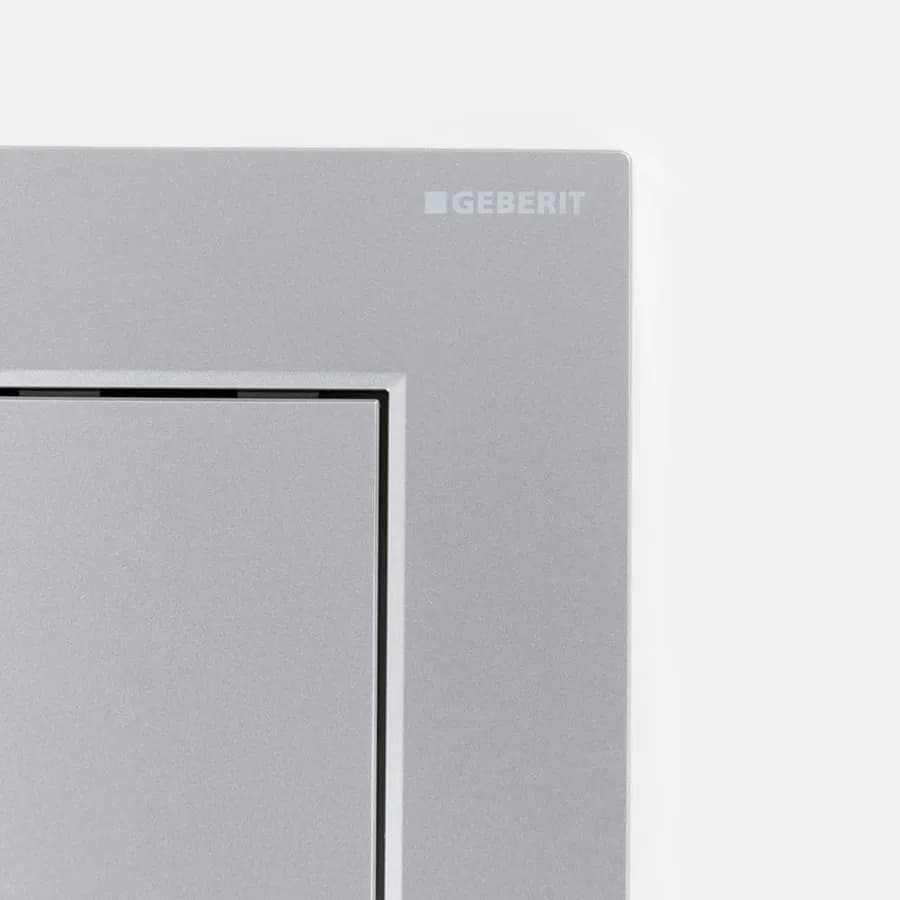 Placca di comando doppio tasto Geberit per Sigma 8 satinato e cromo - Sigma20 square