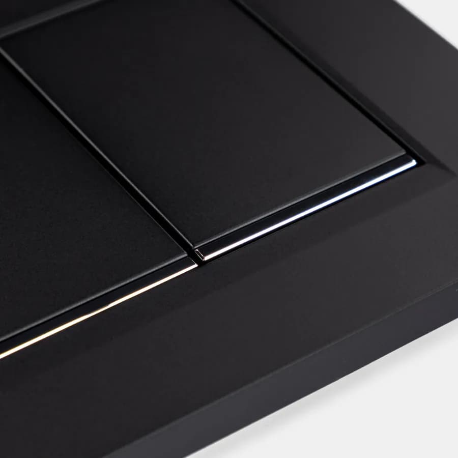Placca di comando doppio tasto nero opaco Geberit per cassette Sigma - Sigma20 square