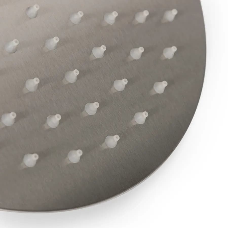 Soffione Ø 20 cm ultrasottile in acciaio inox satinato