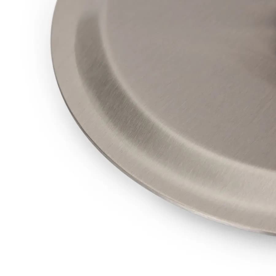 Soffione Ø 20 cm ultrasottile in acciaio inox satinato
