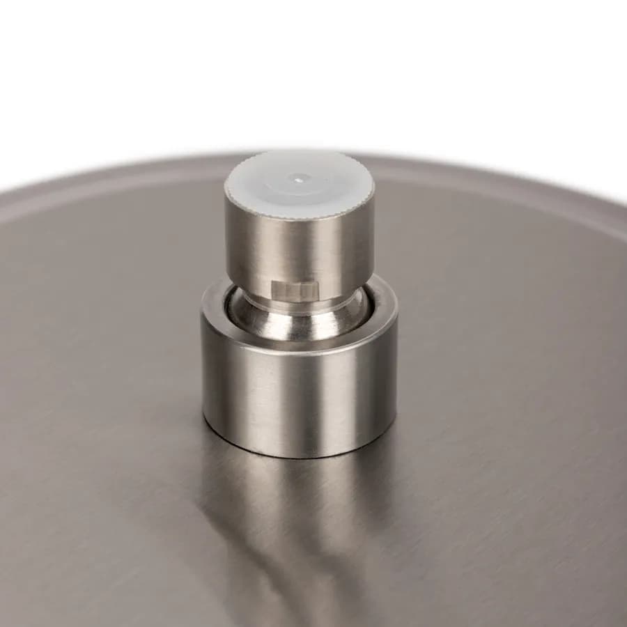 Soffione Ø 20 cm ultrasottile in acciaio inox satinato