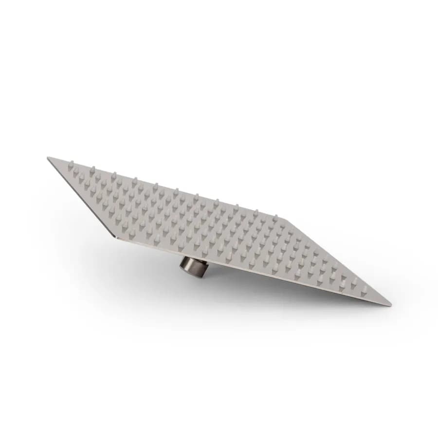 Soffione 20x20 cm ultraslim in acciaio inox satinato