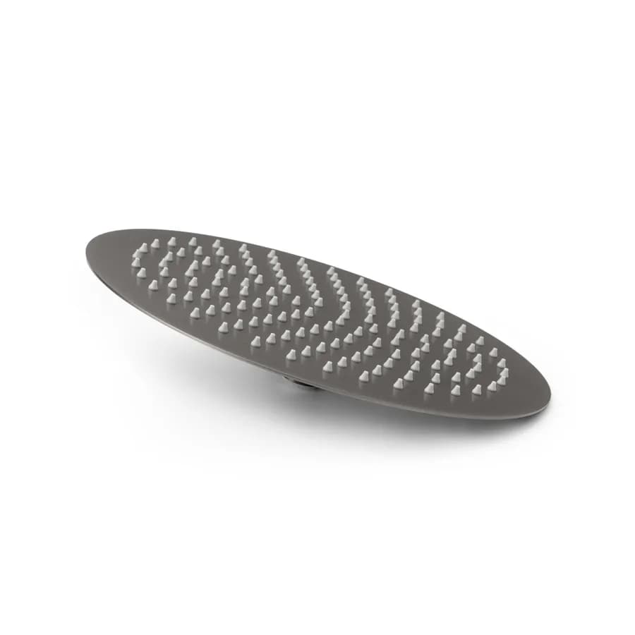 Soffione Ø 30 cm ultrasottile in acciaio inox nero spazzolato