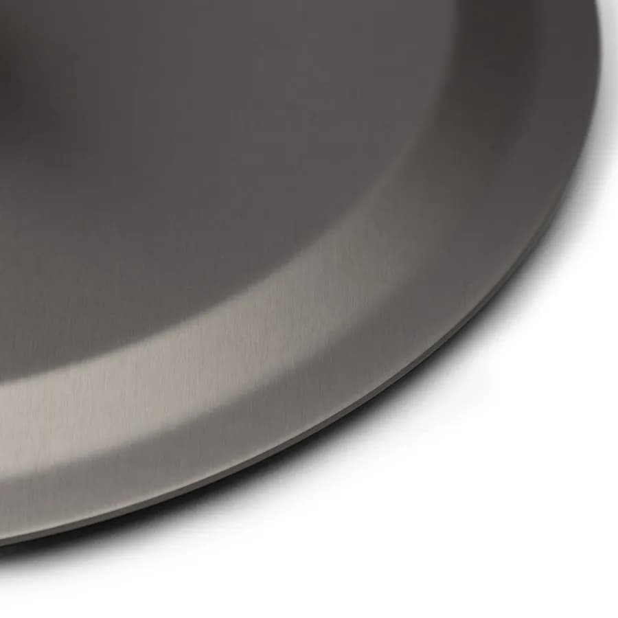 Soffione Ø 30 cm ultrasottile in acciaio inox nero spazzolato