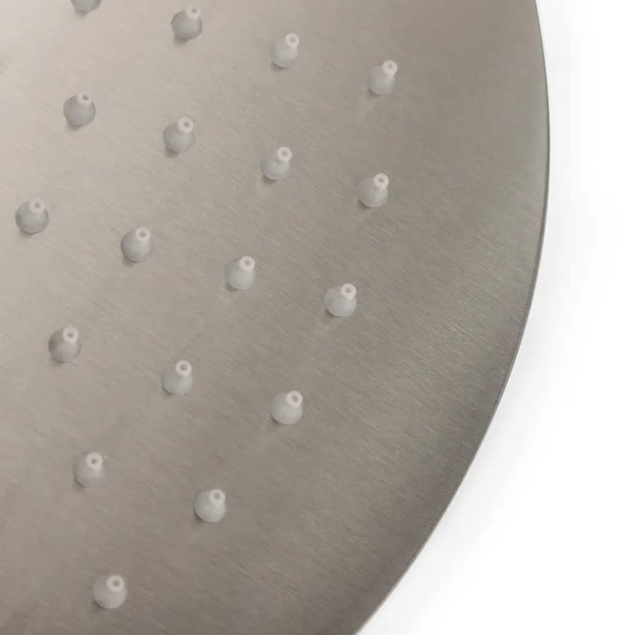 Soffione Ø 30 cm ultrasottile in acciaio inox satinato