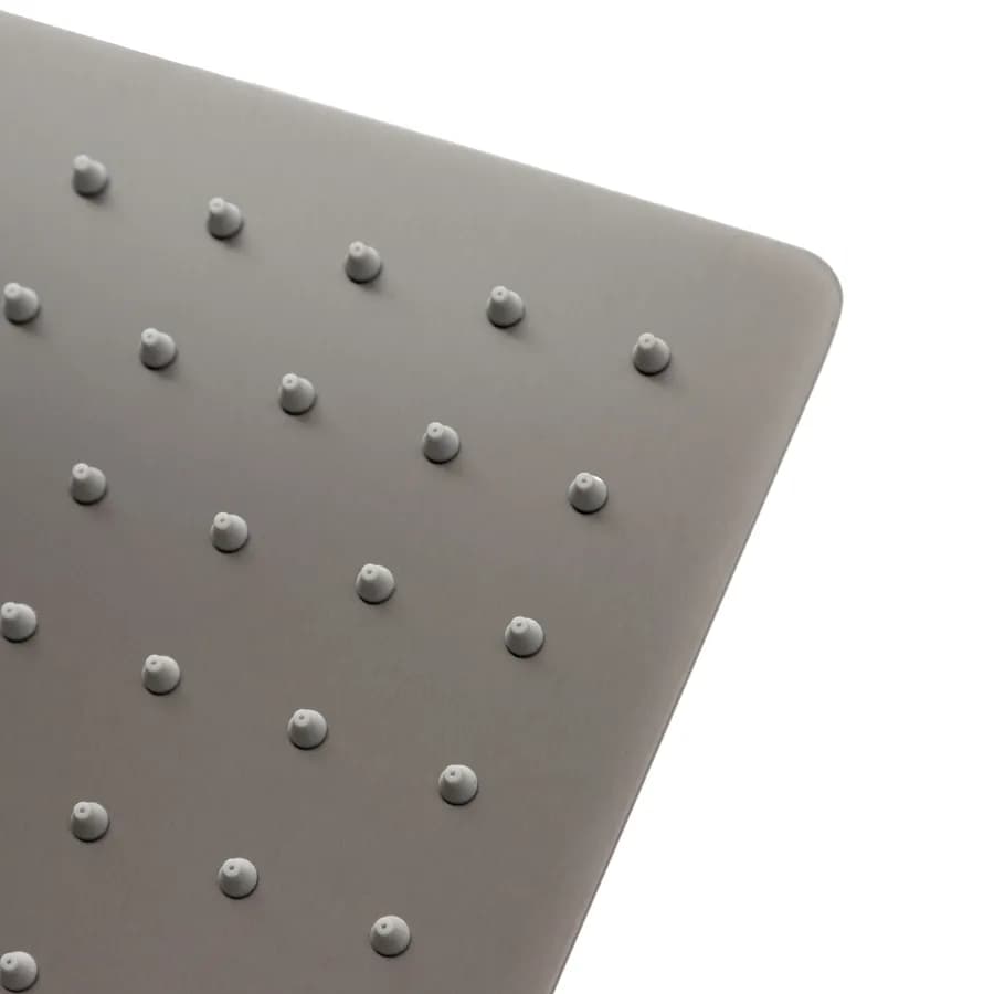 Soffione 30x30 cm ultraslim in acciaio inox nero spazzolato