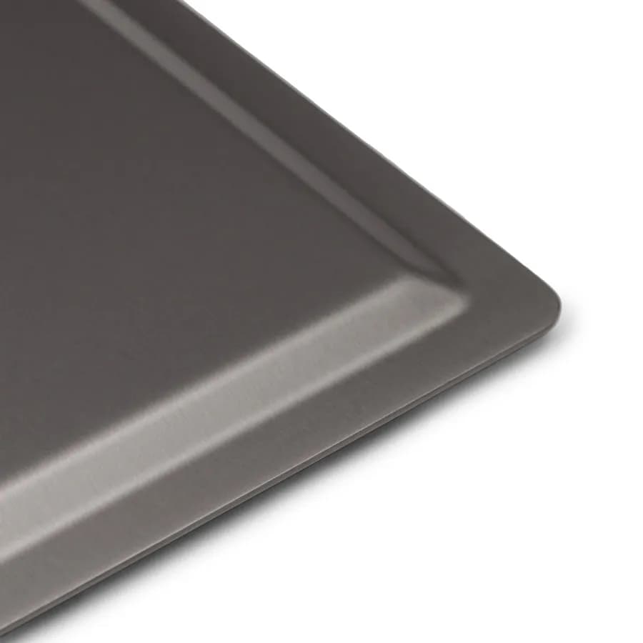 Soffione 30x30 cm ultraslim in acciaio inox nero spazzolato