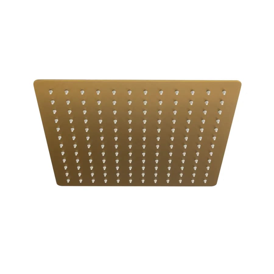 Soffione 30x30 cm ultraslim in acciaio inox oro spazzolato