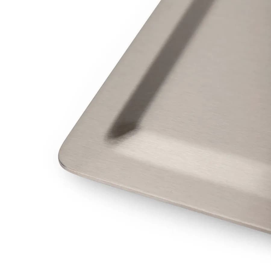 Soffione 40x40 cm ultraslim in acciaio inox spazzolato