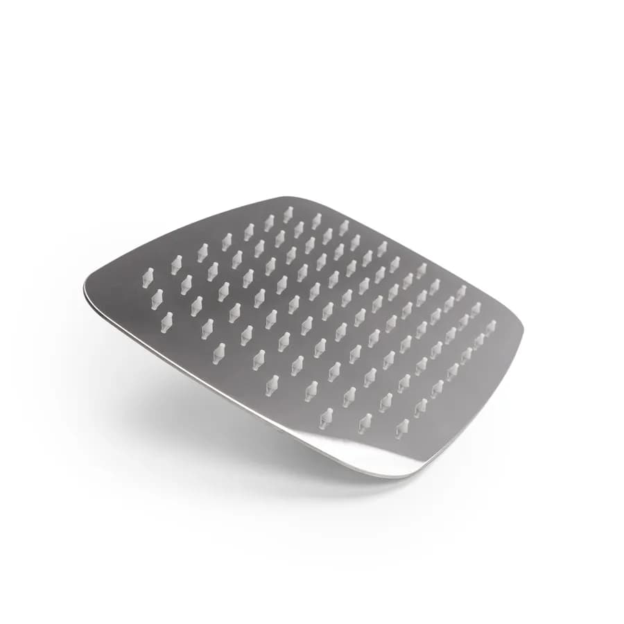 Soffione doccia 20x30 cm ultraslim orientabile acciaio inox lucido anticalcare