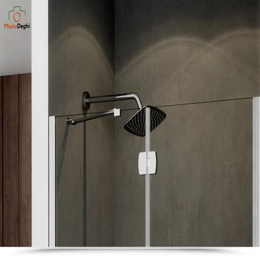 Soffione doccia 20x30 cm ultraslim orientabile acciaio inox lucido anticalcare