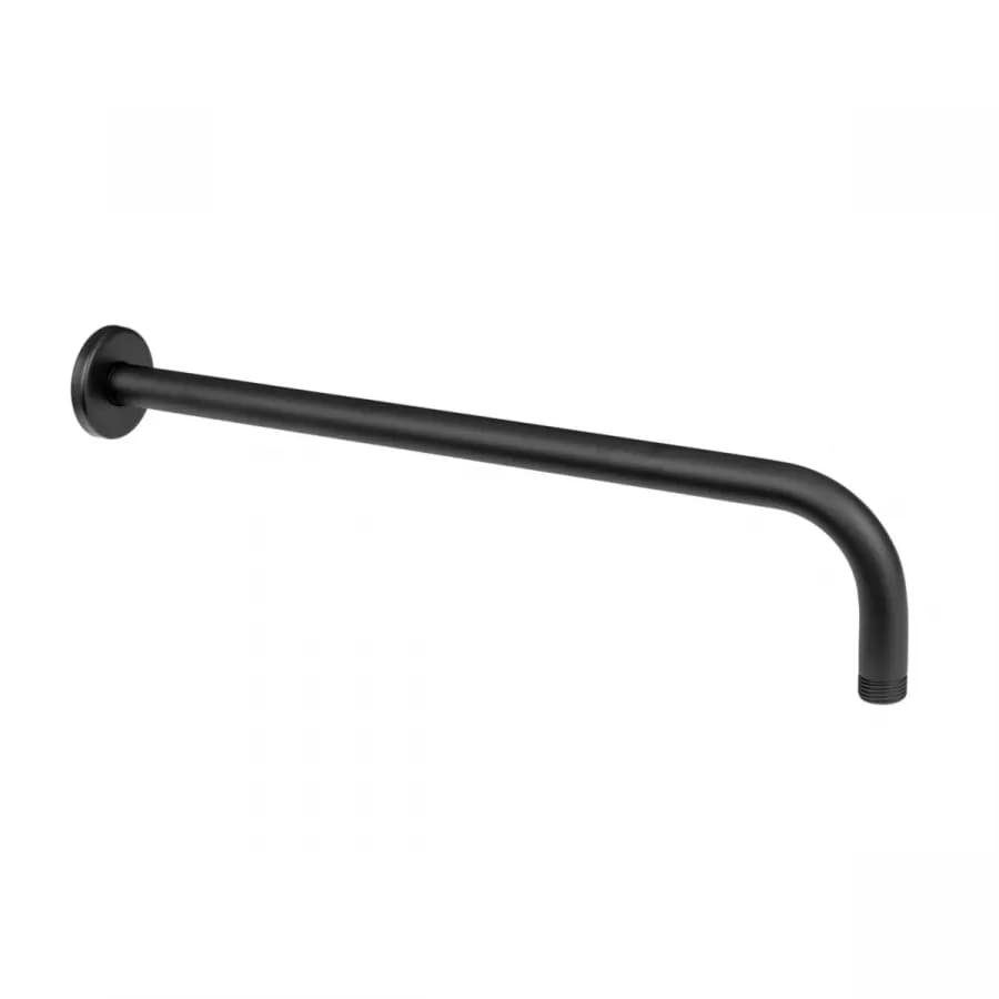 Soffione e braccio doccia nero opaco design ultraslim anticalcare con forma circolare