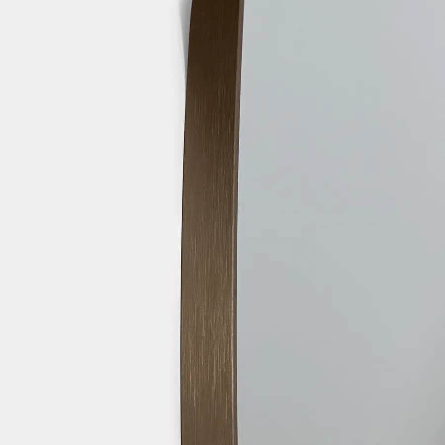Specchio bagno 100 cm con cornice in alluminio champagne - Talas
