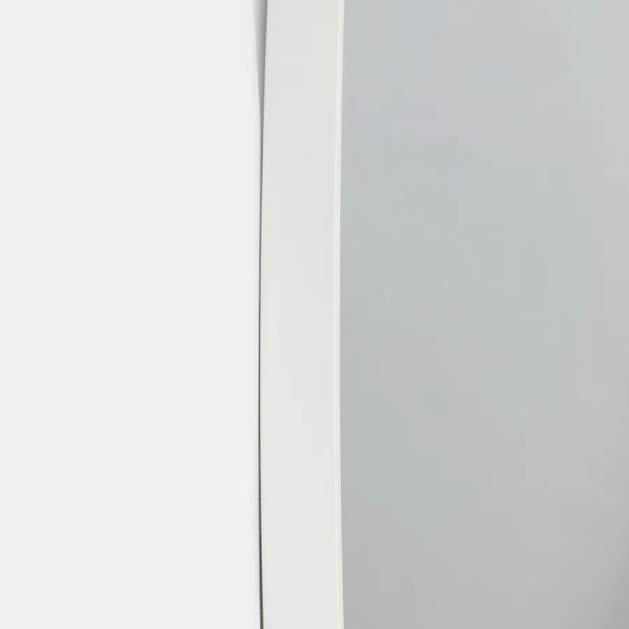 Specchio bagno 120 cm bianco opaco con cornice in alluminio - Talas