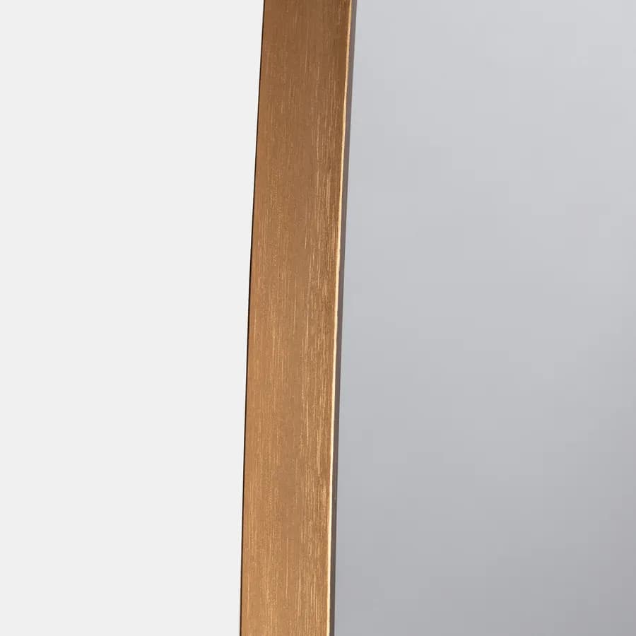 Specchio bagno 120 cm con cornice in alluminio oro spazzolato - Talas