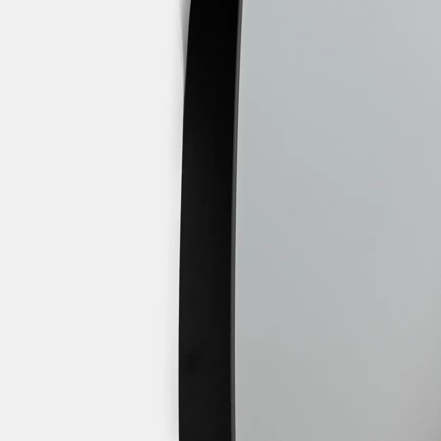 Specchio bagno 130 cm nero opaco con cornice in alluminio - Talas