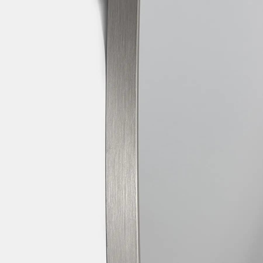 Specchio bagno 60 cm con cornice in alluminio argento - Talas